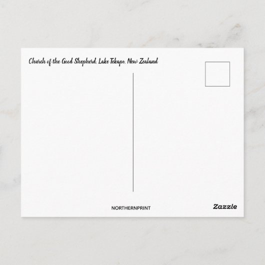 Kerk van de Goede Herder Nieuw-Zeeland Briefkaart (Achterkant)