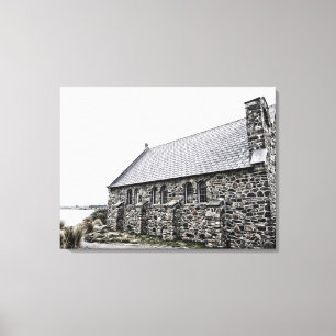 Kerk van de Goede Herder Nieuw-Zeeland Canvas Afdruk