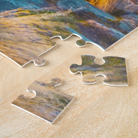 Kerk van de Good Shepherd, het Tekapomeer. Jigzaag Legpuzzel (Zijkant)