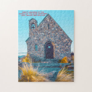 Kerk van de Good Shepherd, het Tekapomeer. Jigzaag Legpuzzel