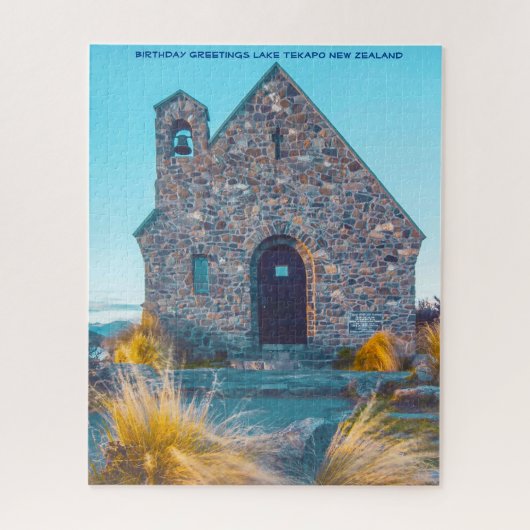 Kerk van de Good Shepherd, het Tekapomeer. Legpuzzel (Verticaal)