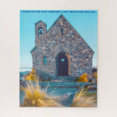 Kerk van de Good Shepherd, het Tekapomeer. Legpuzzel (Verticaal)
