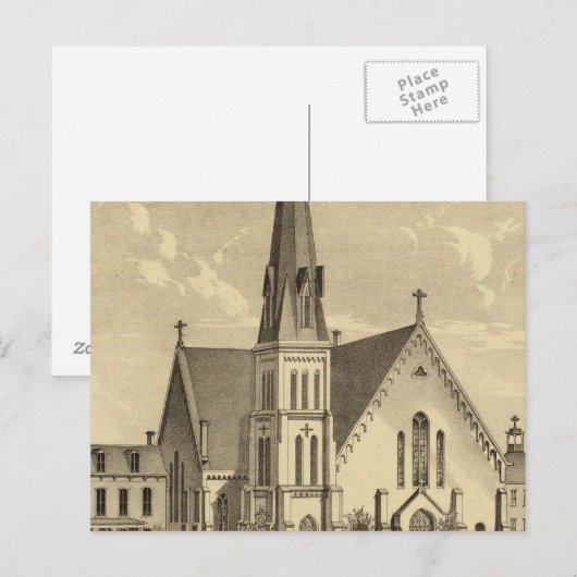 Kerk van de Heilige Heart East Liberty Briefkaart (Voorkant / Achterkant)
