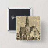 Kerk van de Heilige Heart East Liberty Vierkante Button 5,1 Cm (Voorkant /achterkant)