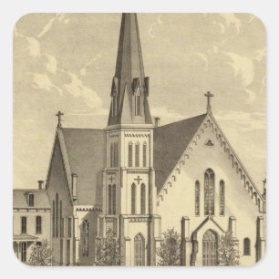 Kerk van de Heilige Heart East Liberty Vierkante Sticker