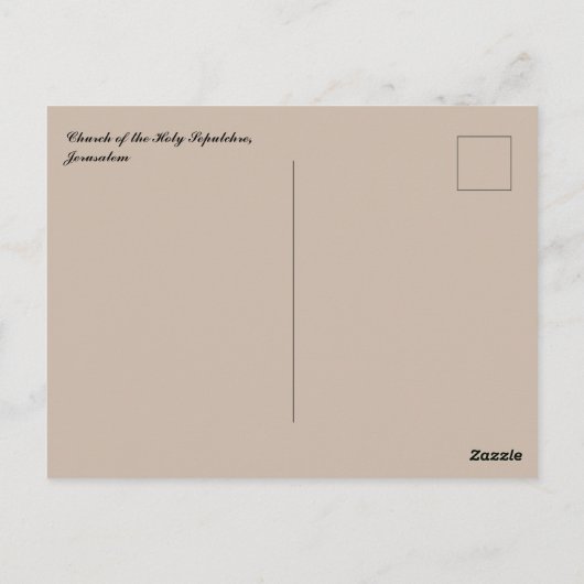 Kerk van de Heilige Sepulcher Jerusalem Briefkaart (Achterkant)