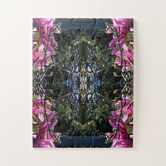 Kerk van de Magnolias.... Legpuzzel (Verticaal)