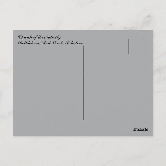 Kerk van de Nativiteit Bethlehem Briefkaart (Achterkant)