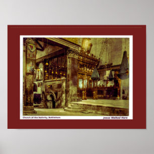 Kerk van de Nativiteit, Bethlehem. Christelijke ku Poster