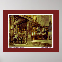 Kerk van de Nativiteit, Bethlehem. Christelijke ku Poster
