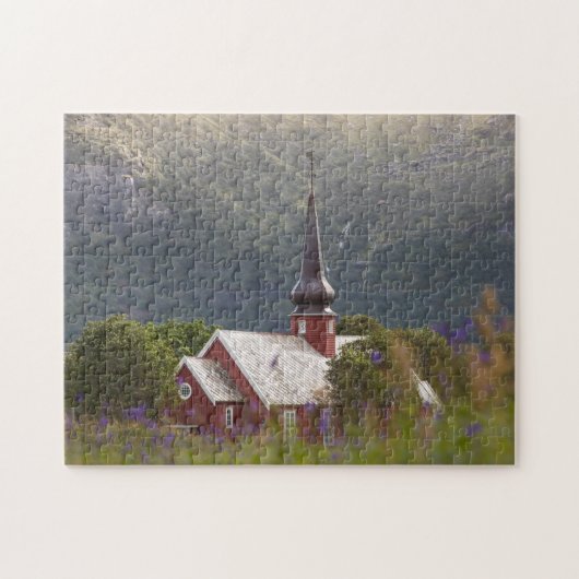 Kerk van de Noorse Lofoten Legpuzzel (Horizontaal)