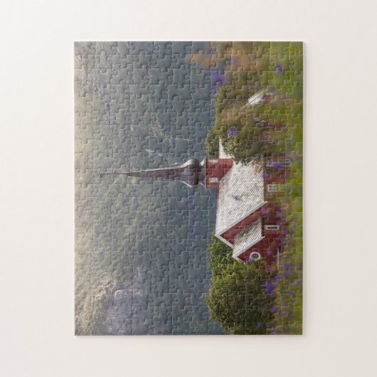 Kerk van de Noorse Lofoten Legpuzzel (Verticaal)