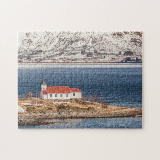 Kerk van de Noorse Lofoten Legpuzzel (Horizontaal)