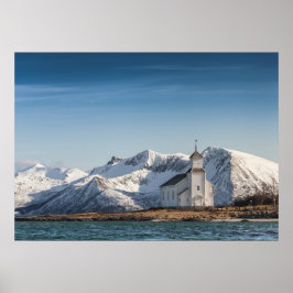 Kerk van de Noorse Lofoten Poster