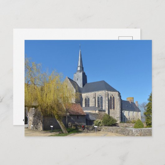 Kerk van de Sainte-Suzanne in Frankrijk Briefkaart (Voorkant / Achterkant)