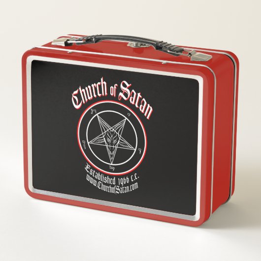 Kerk van de Satan Baphomet Lunch Box (Achterkant)
