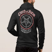 Kerk van de tweezijdige canvashoedschap van Satan Hoodie (Achterkant)
