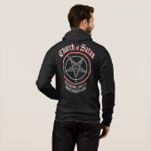 Kerk van de tweezijdige canvashoedschap van Satan Hoodie (Achterkant volledig)