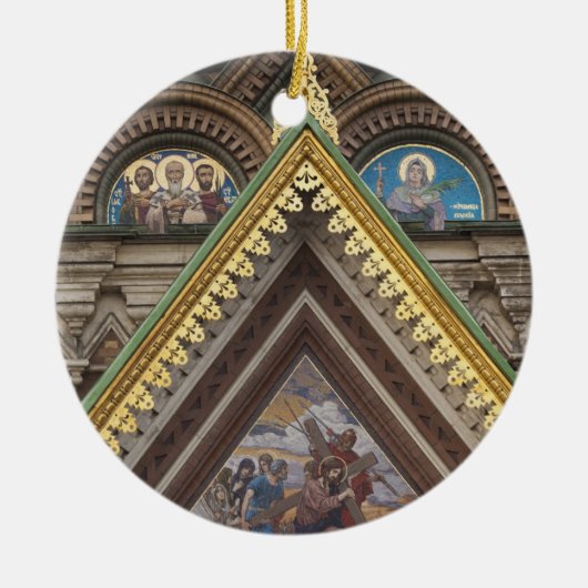 Kerk van de Verlosser op het Gestorte Bloed Keramisch Ornament (Voorkant)