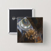 Kerk van de Verlosser op het Gestorte Bloed Vierkante Button 5,1 Cm (Voorkant /achterkant)