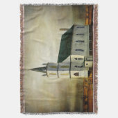 Kerk van getextureerd land Throw Blanket Deken (Voorkant Verticaal)