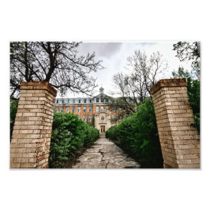 Kerk van Gravelbourg Saskatchewan Foto Afdruk