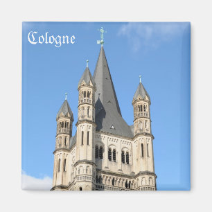 Kerk van Gross St. Martin in Keulen souvenir Magneet