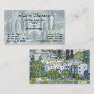 Kerk van Gustav Klimt (Kirche) in het landschap va Visitekaartje