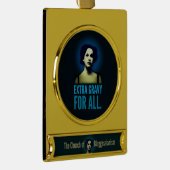 Kerk van het Bloggessianisme Verguld Banner Ornament (Rechts)