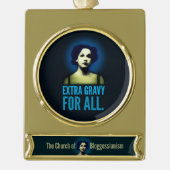 Kerk van het Bloggessianisme Verguld Banner Ornament (Voorkant)