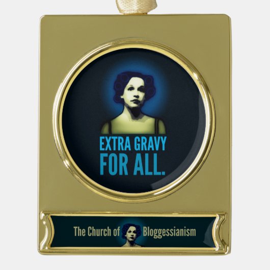 Kerk van het Bloggessianisme Verguld Banner Ornament (Voorkant)