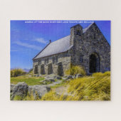 Kerk van het Good Shepherd Lake Tekapo. Legpuzzel (Horizontaal)