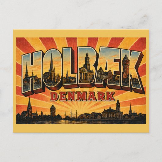 Kerk van Holbæk, Denemarken Briefkaart (Voorkant)