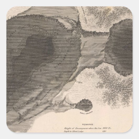 Kerk van Kilauea, Hawaii Vierkante Sticker (Voorkant)