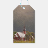 Kerk van Lofoten Flakstad Cadeaulabel (Voorkant)