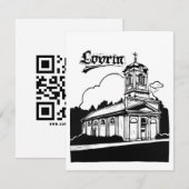 Kerk van Lovrin Linicut RSVP Kaartje (Voorkant / Achterkant)
