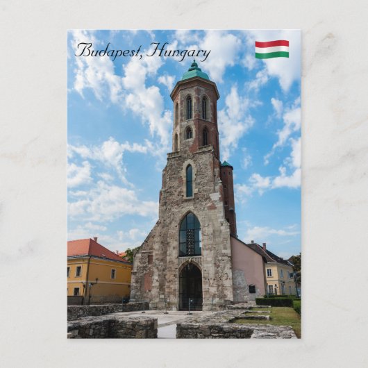 Kerk van Maria Magdalena - Boedapest, Hongarije Briefkaart (Voorkant)
