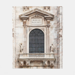 Kerk van Milaan. Prachtige Italiaanse tempel Fleece Deken