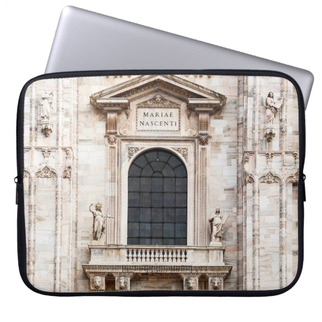 Kerk van Milaan. Prachtige Italiaanse tempel Laptop Sleeve (Voorkant)