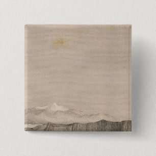 Kerk van Mokuaweoweo, Hawaii Vierkante Button 5,1 Cm