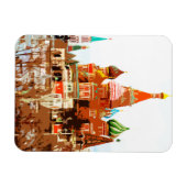 Kerk van Moskou Sint Basile Rood Square #1 Magneet (Horizontaal)