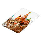 Kerk van Moskou Sint Basile Rood Square #1 Magneet (Linkerzijde)