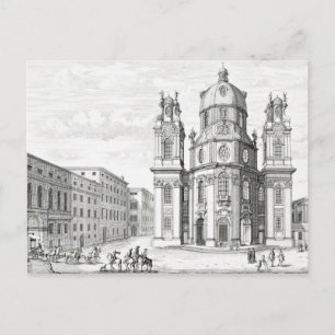 Kerk van Notre Dame, Salzburg, Oostenrijk, uit 'En Briefkaart