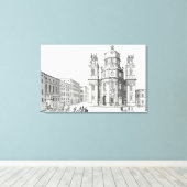 Kerk van Notre Dame, Salzburg, Oostenrijk, uit 'En Canvas Afdruk (Insitu (Houten vloer))