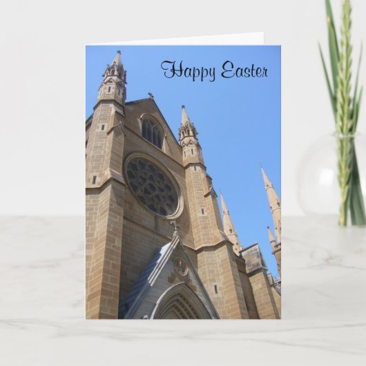 kerk van ooster feestdagen kaart (Voorkant)