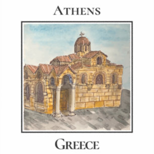 Kerk van Panaghia Kapnikarea, Athene, Griekenland Sticker