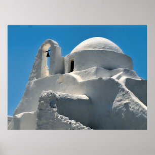 Kerk van Panagia Paraportiani, Mykonos, Griekenlan Poster