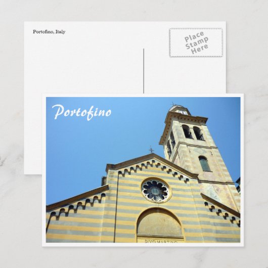 kerk van portofino briefkaart (Voorkant / Achterkant)