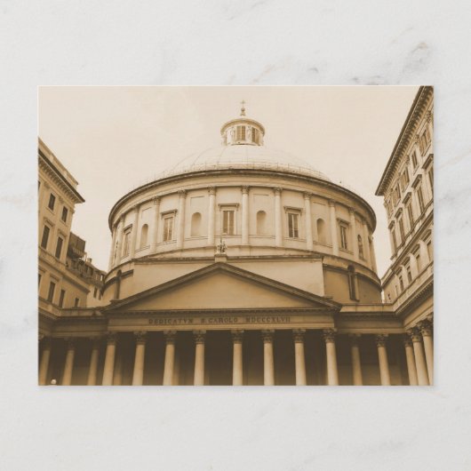 Kerk van Saint Charles Borromeo Milano, Italië Briefkaart (Voorkant)