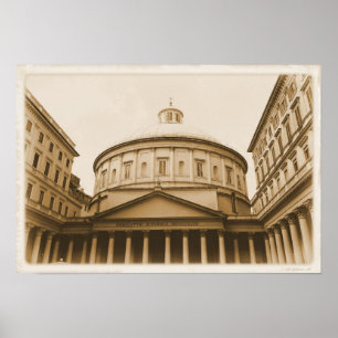 Kerk van Saint Charles Borromeo - Milano, Italië Poster